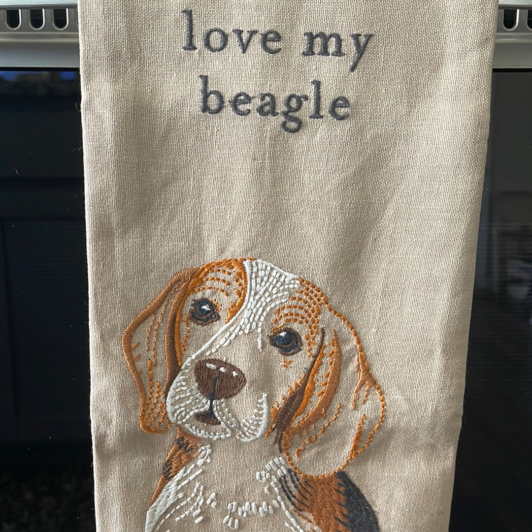 Love My Beagle Kitchen Towel