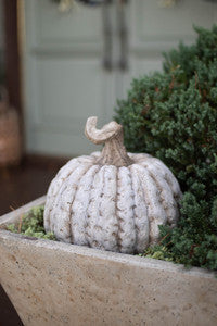 Neutral Faux Concrete Pumpkins