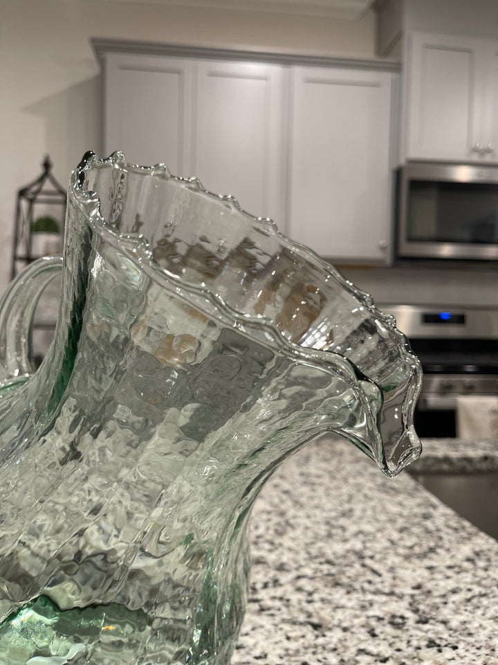Tilted Ribbed Pitcher