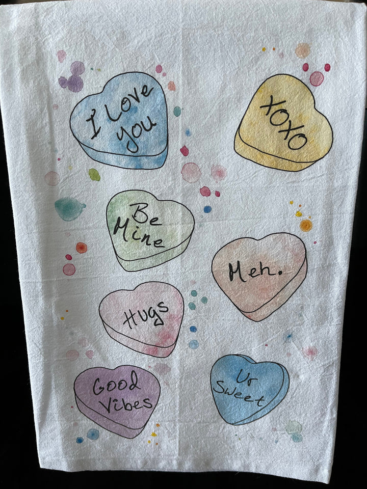 Valentine’s Candies Tea Towel