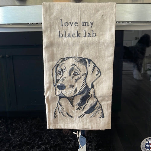 Love My Black Lab Kitchen Towel