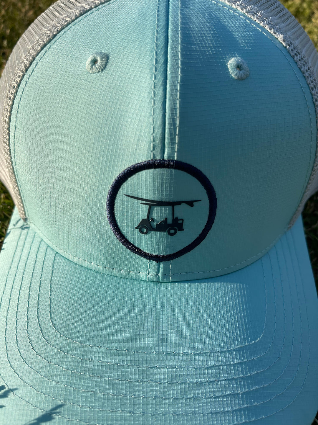 Teal Bald Head Blues Hat