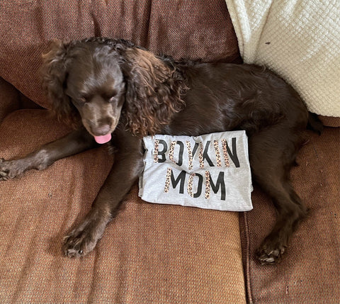 Leopard Print Boykin Mom Tee