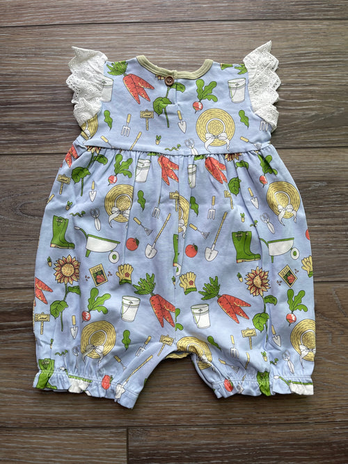 Let’s Garden Flutter Sleeve Bubble Romper