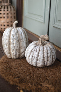 Neutral Faux Concrete Pumpkins