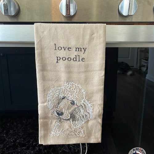Love My Poodle Kitchen Towel