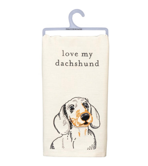 Love My Dachshund Kitchen Towel