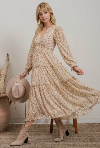 Candy’s Cream Floral Maxi Dress