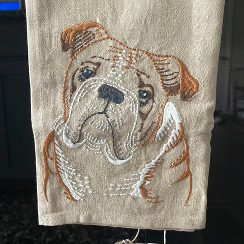 Love My Bulldog Kitchen Towel