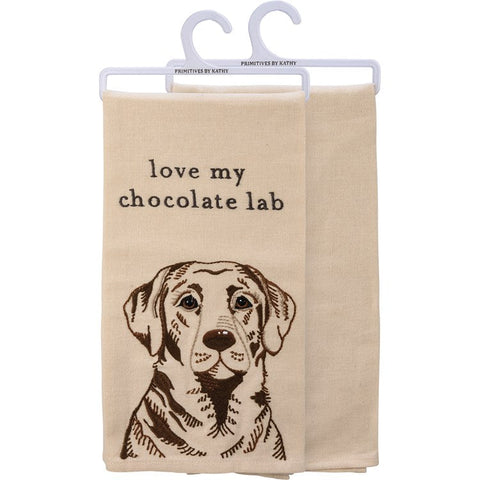 Love My Chocolate Lab Kitchen Towel