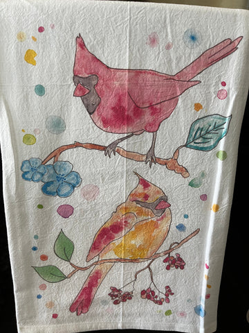 Cardinals Tea Towel