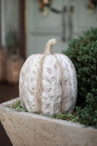 Neutral Faux Concrete Pumpkins