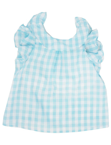 Gingham Ruffled Tank - Little Lady