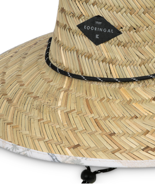 Straw Hat with Beach Scene