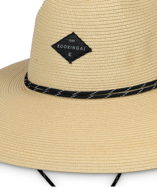 Islander Straw Hat with Black Roping